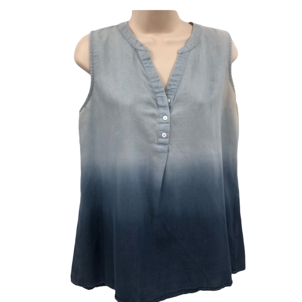 Mystree Women’s sleeveless hombre top size small